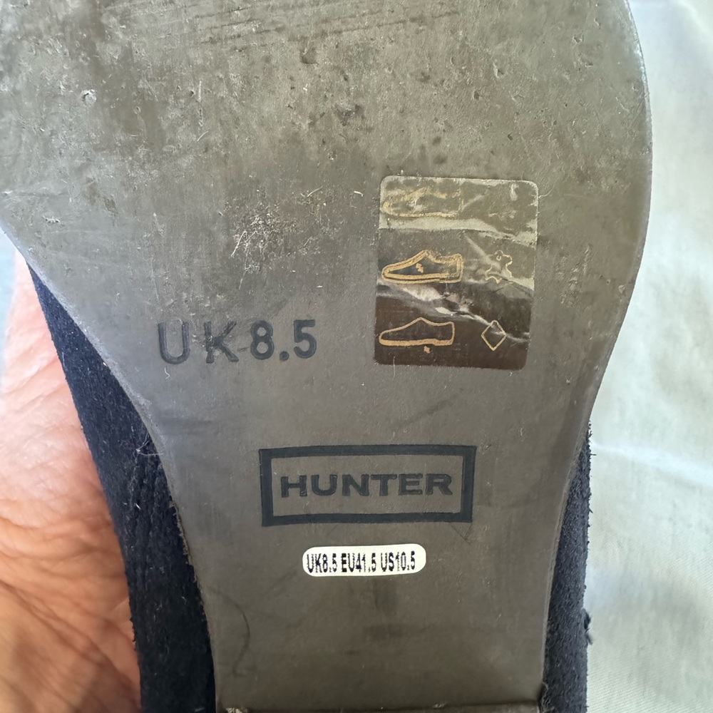 Hunter Suede Navy booties 10.5 UK 8.5 nice boots, great condition - Picture 4 of 4